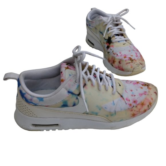 Nike Air Max Thea Cherry Blossoms Floral White Sneakers Women's 8.5 - 599408-102 - Picture 3 of 14